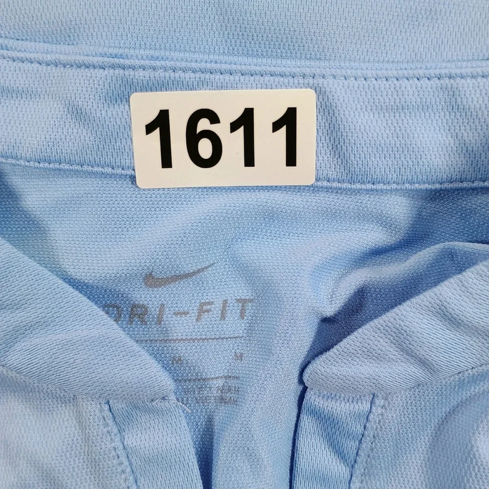 Nike Womens Dri-FIT Golf Polo Light Blue Medium Blade Collar